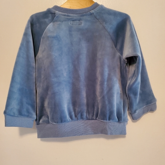 Gymboree Baby Blue Velour Soft Velvet Jacket Coat 12 to 18 Months Boy Girl - Picture 2 of 4